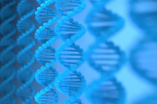 3d rendering of DNA (deoxyribonucleic acid) structure, 3d illustration.