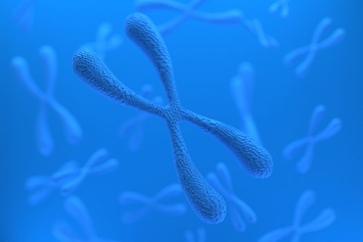 3d rendering of Chromosome Abstract Scientific Background, 3d illustration.
