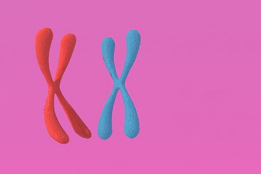 3d rendering of Chromosome Abstract Scientific Background, 3d illustration.