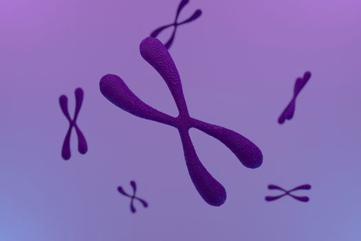 3d rendering of Chromosome Abstract Scientific Background, 3d illustration.