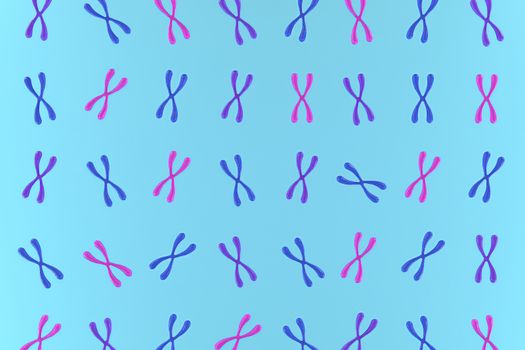 3d rendering of Chromosome Abstract Scientific Background, 3d illustration.