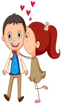 a girl kissing a boy on this valentine day