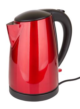 plastic electric kettle isolated on white background