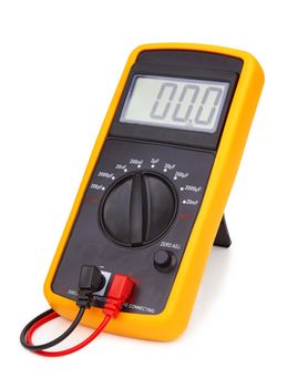 Digital multimeter isolated on a white background