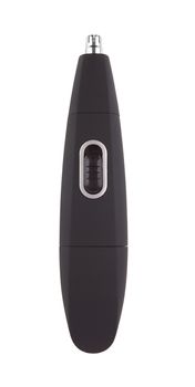 nose and ear hair trimmer with eyebrow trimming accessories and brush isolated on white