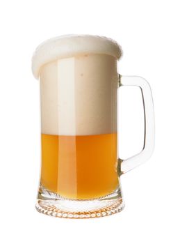 Glasses with beer isolated on a white background