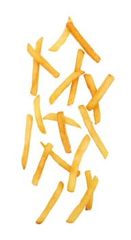 French fries isolated on a white background