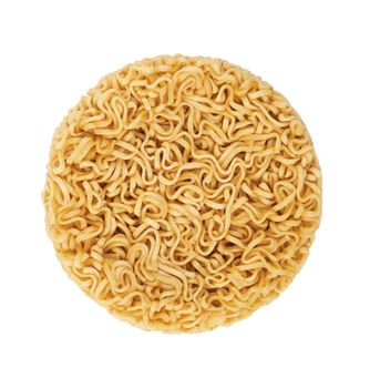 instant noodles on a white background