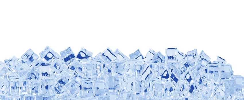 Ice cubes isolated on a white background