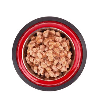 Pet food isolated on a white background