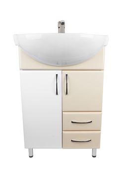 cabinet with a sink for the bathroom