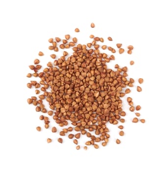 buckwheat grains isolated on a white background