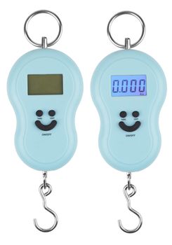 Portable electronic scale isolated on a white background