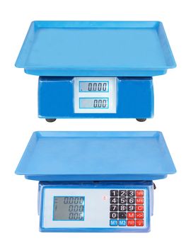 electronic scales isolated on a white background