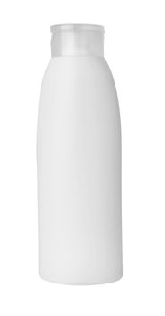 White plastic bottle isolated on white background