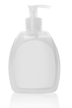 hand sanitizer soap dispenser on white background