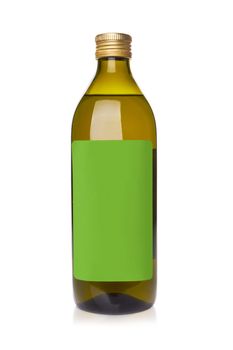 Bottle with olive oil isolated on a white background