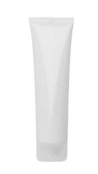 A tube of toothpaste, cream or gel isolated on white background 