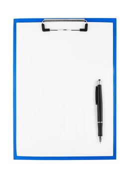 Clipboard Blank with pan isolated on white background