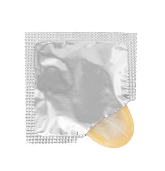Condom isolated on a white background