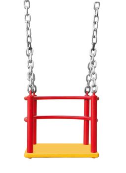 Perfect child's swing isolated on white background