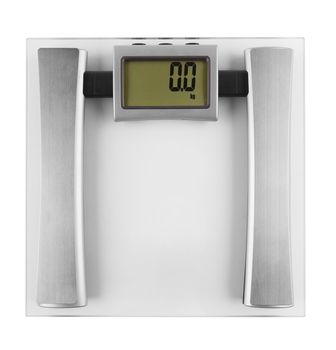 bathroom scale isolated on a white background