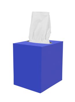 Tissue box isolated on a white background