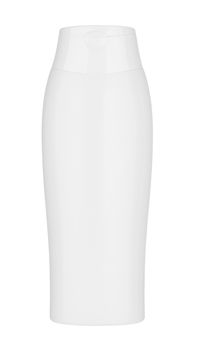 cosmetics white plastic bottle isolated over white background 