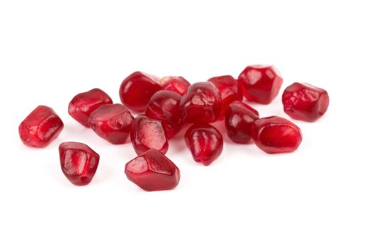 Fresh pomegranate seeds for food on a background 