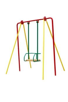 swings for children isolated on a white background 