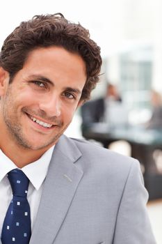 Young businessman in his office