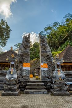 Hindu Temple near Ancient royal tombs at Gunung Kawi, Bali, Indonesia