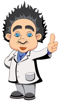 doctor showing his thumb up to like in white dress