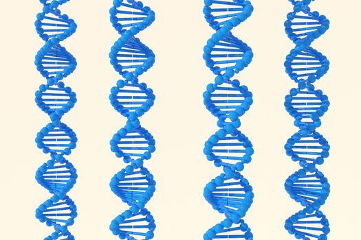 3d rendering of DNA (deoxyribonucleic acid) structure, 3d illustration.