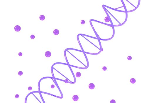 3d rendering of DNA (deoxyribonucleic acid) structure, 3d illustration.
