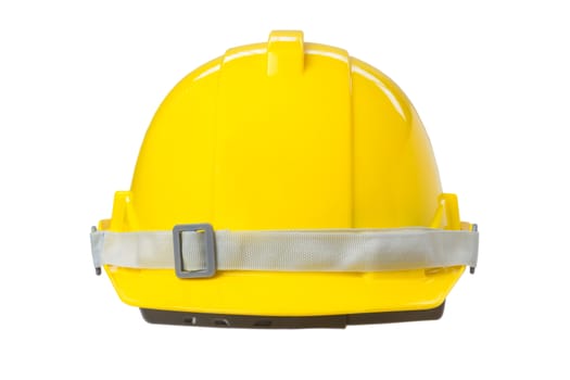 Front view of Yellow Safety Helmet isolated on white background