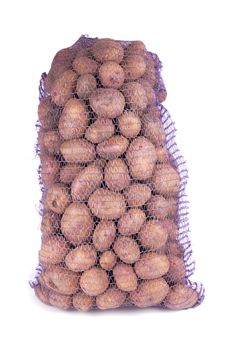 Potato in bag isolated on a white background 