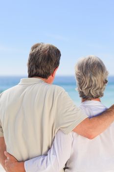 Senior couple looking at the sea