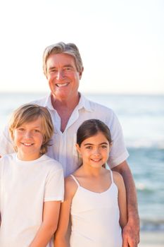 Portrait of a Grandfather with their grandchildren