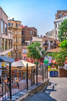 Istambul, Turkey – 07.13.2019. Streets of the historical center of Istanbul on a cloudy summer morning