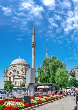 Istambul, Turkey – 07.13.2019. Dolmabahce Mosque on a sunny summer morning