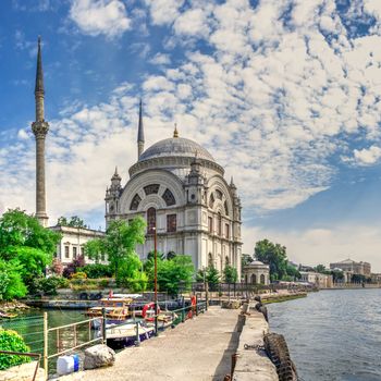 Istambul, Turkey – 07.13.2019. Dolmabahce Mosque on a sunny summer morning