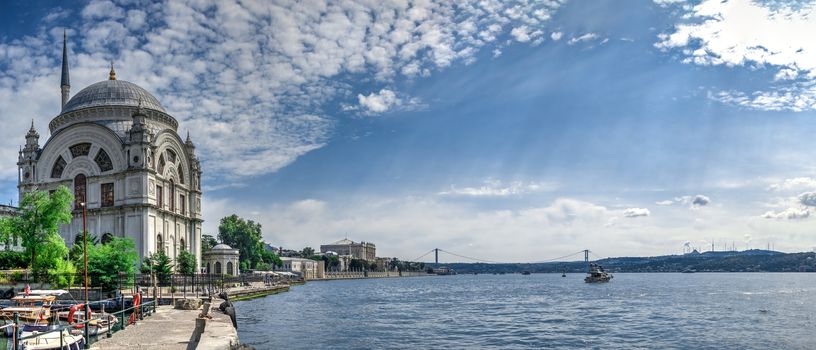 Istambul, Turkey – 07.13.2019. Dolmabahce Mosque on a sunny summer morning