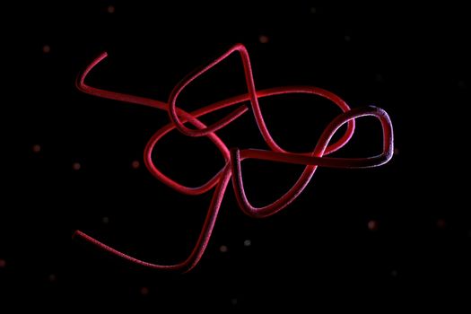3d illustration, close up of microscope Ebola Virus
