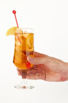 A fresh cool ice lemon tea