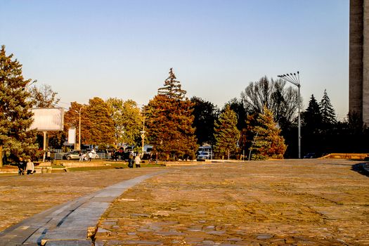 The Park in Autumn Dnipro city , Ukraine