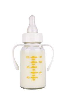 Bottle with milk for a baby 
