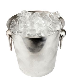 ice bucket on white background 