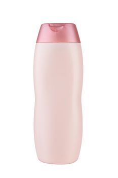 Plastic bottle shampoo isolated on a white background