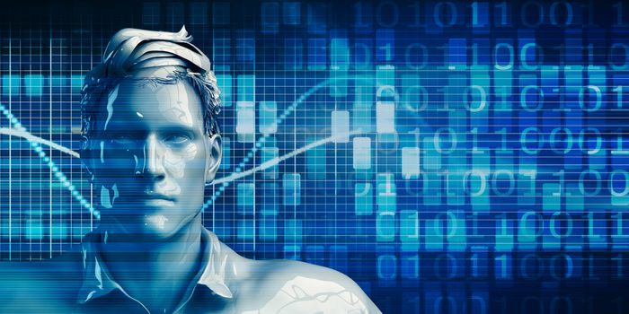 Business Man Using Data Analytics Technology Concept Background
